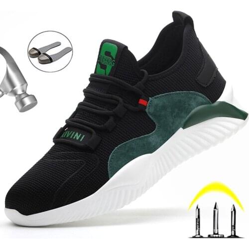 Men Boots Work Sneakers Safety Shoes Men Steel Toe Shoes Puncture Proof Boots Men Work Shoes Sneakers Indestructible Footwear