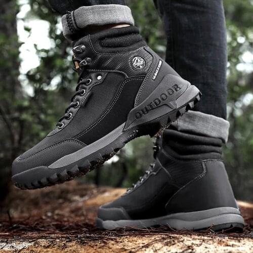 Leather Man Sneakers Winter Boots For Men Shoes High Top Sneakers Hightop Mens Footwear Mens Zapatillas Altas Hombre Man