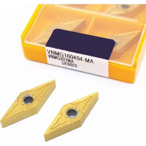 10PCS VNMG160404 MA UE6020 External Turning Tools Carbide insert Lathe cutter Tool Tokarnyy turning insert