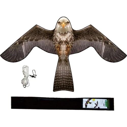 Nylon Cloth Flying Bird Scarer Kite Pigeon Decoy Garden Scarer Kids Toy Gift