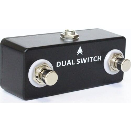 Guitar Pedal Dual Switch Footswitch Foot Switch Effect Pedal Full Metal Shell Guitar Accessories Black Compact Size
