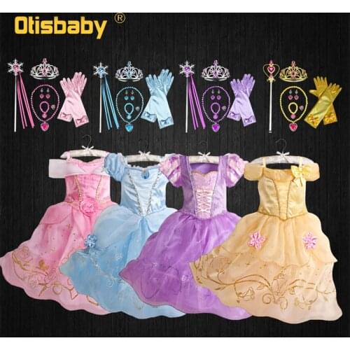 Baby Girls Princess Dress Fantasia Belle Sofia Aurora Elsa Dress Up Kids Halloween Fancy Fairy Costume Christmas