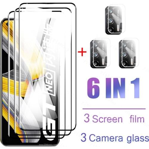 Full Glass For Realme GT 5G Glass Tempered Glass For Realme GT 5G Screen Protector Film Lens Camera Flim For OPPO Realme GT Neo
