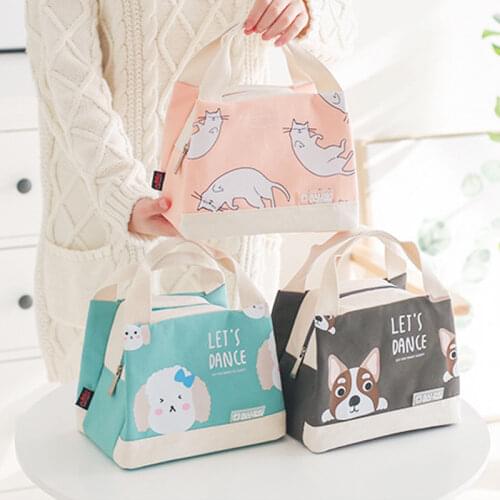 Kids' & Toddler Insulated Lunch Box Bag Cute Cartoon Tote Handbag Cooler Thermal Food Snacks Picnic Bento Box Carry Bags Zipper