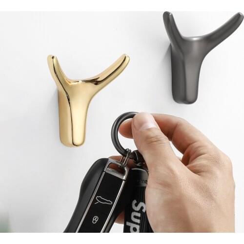 Modern Minimalist Shoe Cabinet Wardrobe Hook Nordic Porch Cow Head Hanging Hook Single Metal Black Fitting Room Hanging Clothes