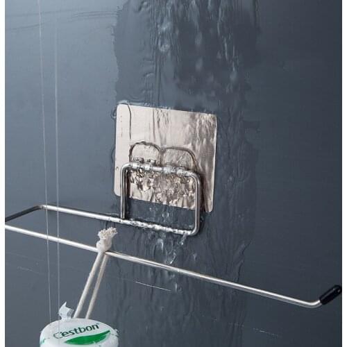 1pcs Self-Adhesive Towel Holder Kitchen Toilet Paper Holder Rack Roll Paper Stand Storage Rack Bathroom Accessories