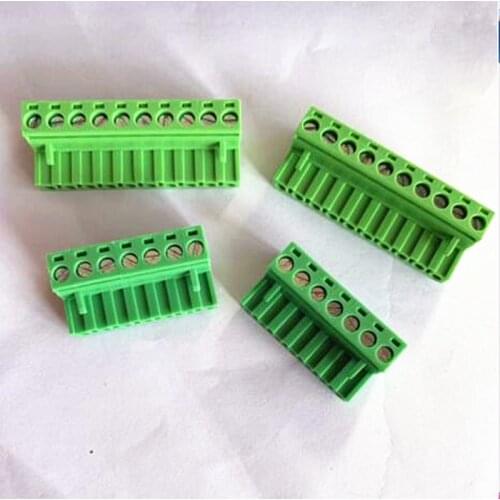 10pcs male 2EDG 5.08mm plug-in 2EDGRK5.08 plug green terminal 2p-24p wiring plug
