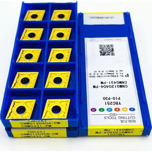 10PCS Lathe tools CNMG120404 PM YBC251 CNMG120408 PM YBC251 Carbide insert Processing: steel Stainless steel