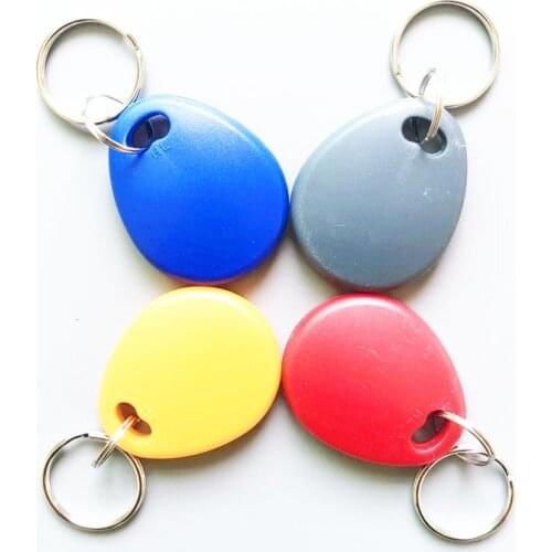 100pcs/lot 8# ID EM4305/T5577/5200 125Khz RFID Readable & Writable Rewrite Proximity ID cards Token Tags Keyrings fobs Keyfobs