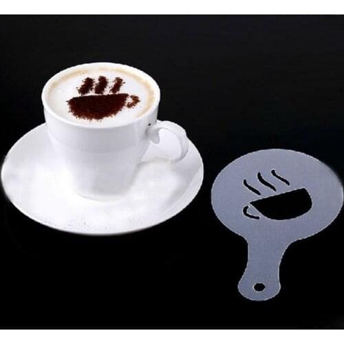 16 PCS Thicken Coffee Milk Spray Pattern Plastic Lace Mold Fancy Coffee Print Model