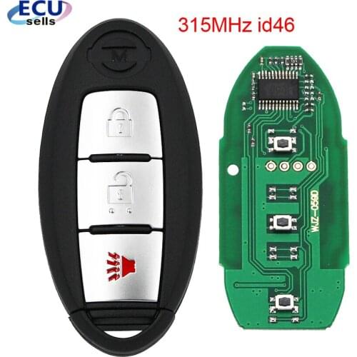 2+1 Button Smart Remote Key ​FSK315MHz PCF7952A / HITAG 2 / 46 CHIP ​For Nissan Tiida