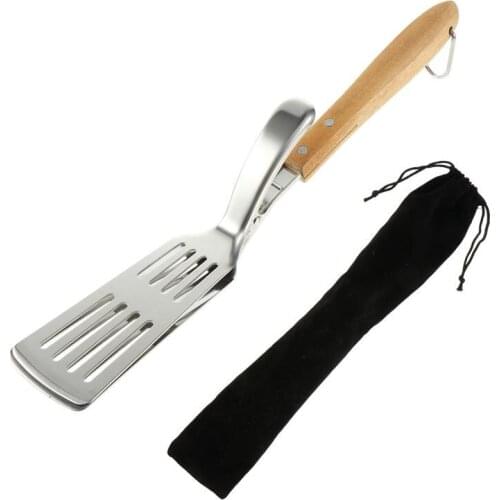 2 In 1 Stainless Steel Fried Steak Shovel Barbecue Tong Fish Shovel BBQ Bread Meat Clamp Kitchen Cooking Tongs