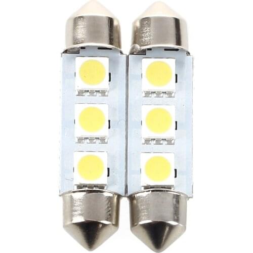 2x BULB SHUTTLE FESTOON 3 LED 39MM CANBUS WHITE