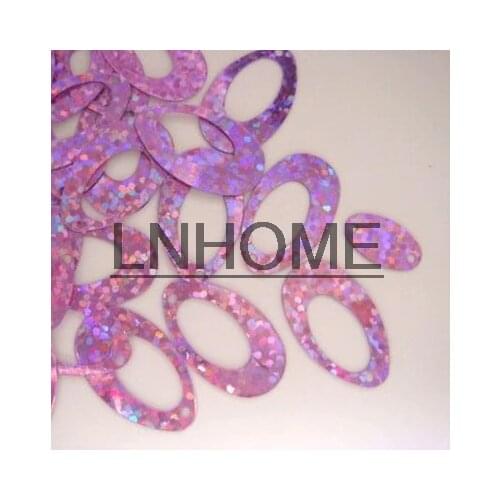 400pcs 14*22mm Hollow Egg Drop Oval Shape Sequins Double Eggs Crafts Sewing ,Women Kids Diy Accessories Laser Lila Light Pink