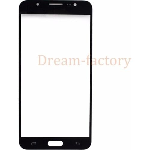 50pcs LCD Front Touch Screen Glass Outer Lens For Samsung Galaxy J7 2016 J710 J710F Black White Gold Free DHL