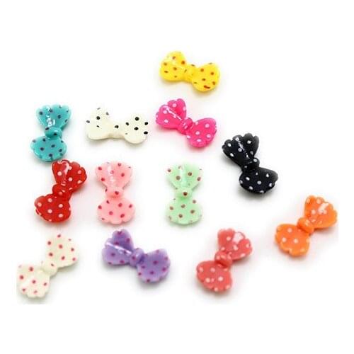 60pcs 12 Color bow-knot Shaped Nail Art Decoration Acrylic Tips Manicure Glitter 3D Nail Decorations
