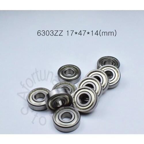 6303ZZ 17*47*14(mm) 1Piece free shipping bearings ABEC-5 6303 6303Z 6303ZZ chrome steel deep groove bearing