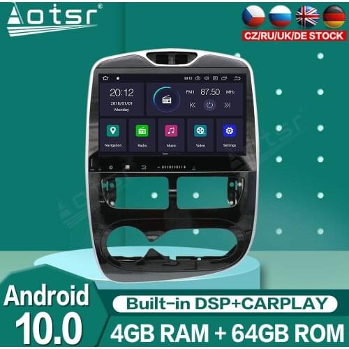 Car radio Android 10 Audio For Renault Clio 2013-2016 Car Multimedia Player DVD GPS Navi Stereo Head Unit Recorder Carplay DSP