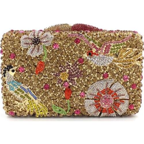 BL050 Luxury diamante evening bags colorful clutch bags women party purse dinner bags crystal handbags gemstone wedding bags