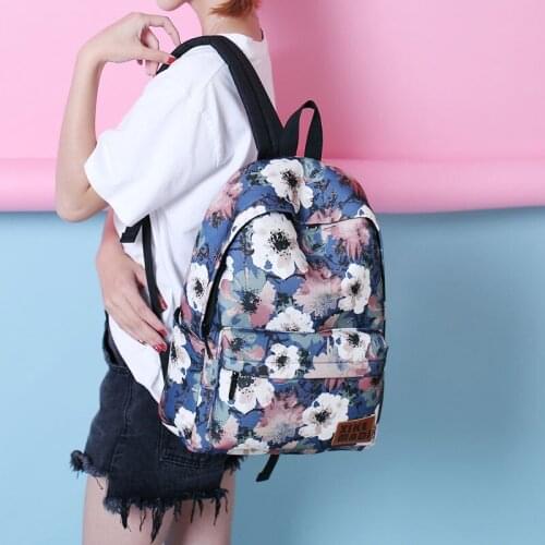 New Large Canvas Schoolbag Cute Student School Backpack Print Bagpack For Teenage Girls Women Backpacks Travel Mochila