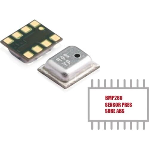 BMP280 Board Mount Pressure Sensor 4.35PSI ~ 15.95PSI (30kPa ~ 110kPa) Absolute - 16b 8-SMD Pressure Sensors, Transducers