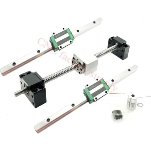 3D print parts CNC router SFU1605-500 600 SFU1204-L-800mm900mm ballscrew set+HGR15 linear rail+HGH15CA carriage or HGW15CA block