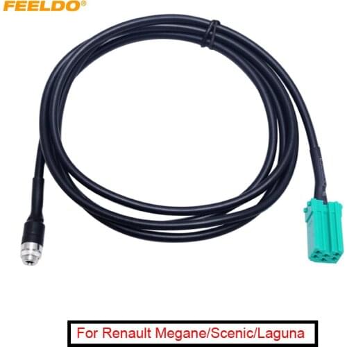 FEELDO 1Pc New 150cm Aux Cable Adapter Mini ISO 3.5MM Jack Cable For Renault OEM Radio CD Player #FD2859
