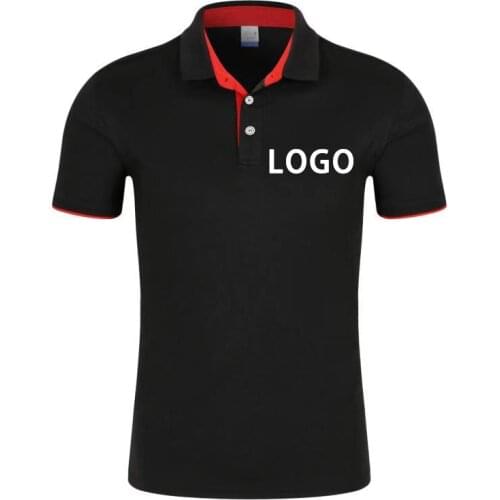 Oversize Multicolor Polo Pure Cotton Logo Print Tops Your LOGO Customized Breathable Shirts Youth Couples sports Dropshipping