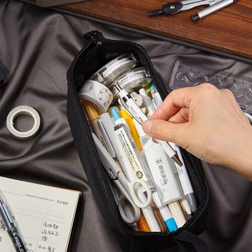 Large Capacity Canvas Pencil Case,Zipper Pencil Bag Pencil Pouch Pen Bag for School Teen Girl Boy Men Women,Stationery Gifts