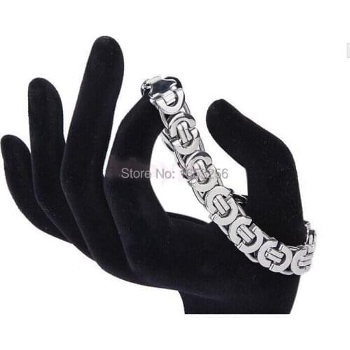 Good Price in bulk 5pcs Stainless Steel Flat Byzantine Chain Link Bracelet For Women Women Gifts 8.66