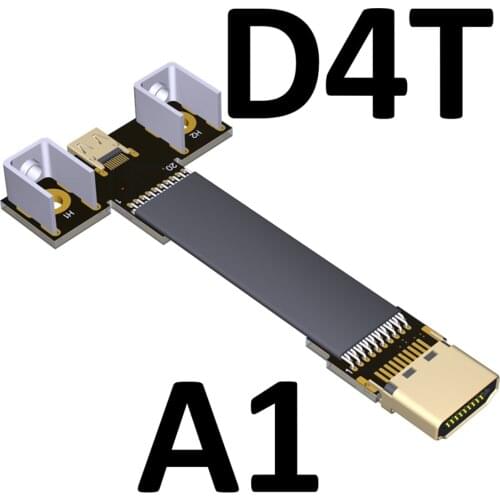 Customized ADT-Link FPV Cable Micro Flat Camera Connector Flexible Wire 20cm 18Gbps 4K@50/60 2160p for HDMI-compatible 2.0