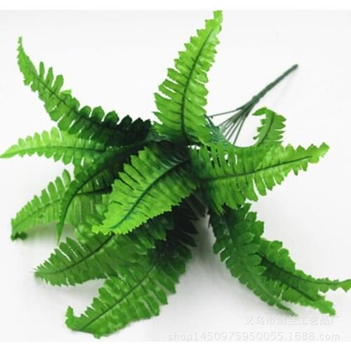 1pcs 7Branches Fake Water Plants Boston Fern Bouquet Plastic Party Decorations Home Garden Decoration Indoor Holiday Furnishings