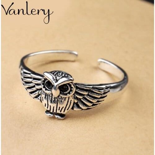 Creative Style Boho Owl Rings For Women Men Adjustable Ring Fashion Charm Jewelry Wholesale 2021