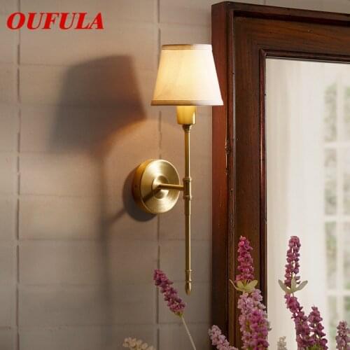 WPD Indoor Wall Lamps Fixture Copper Modern LED Sconce Contemporary Creative Decorative For Home Foyer Corridor Bedroom