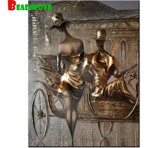 Full Square & round Diamond 5D DIY Diamond Painting Abstract couple 3D Embroidery Cross Stitch Mosaic Painting Rhinestone art