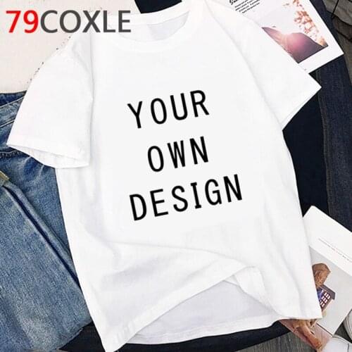 Customize Your Like Photo or Logo Your OWN Design T-Shirts Men Unisex Short Sleeve White Pink Diy T-shirt Casual Top Tees Male