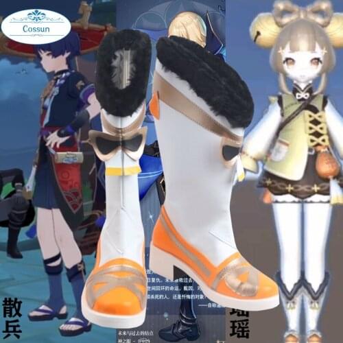 [customize] Genshin Impact Yaoyao Cosplay Shoes Boots Halloween Carnival Costume Accessories women men