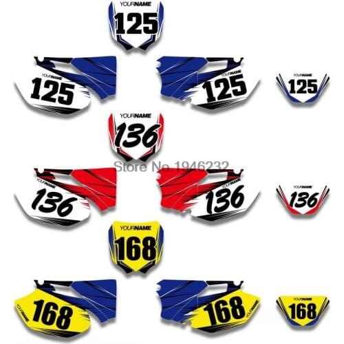 NICECNC Custom Number Plate Background Graphics Sticker & Decal For Yamaha WR250F WR450F WRF250 WRF450 2005 2006 WR 250F 450F