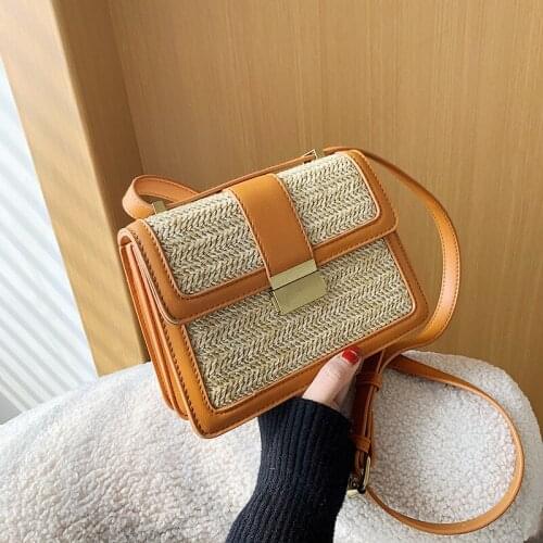 New Vintage Women Flap Fashion Casual Wove Shoulder Bags Lady Crossbody Messenger Bag Elegant Envelop Clutch Purse