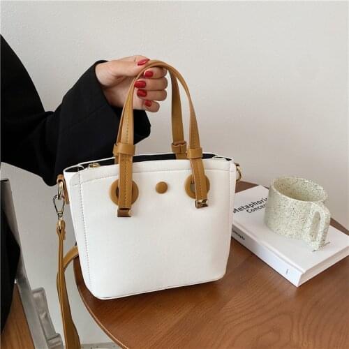 Solid Color High-quality PU Leather Commuter Bag Women Handbag Hand-stitched Self-made Womens Single Shoulder Messenger Bag