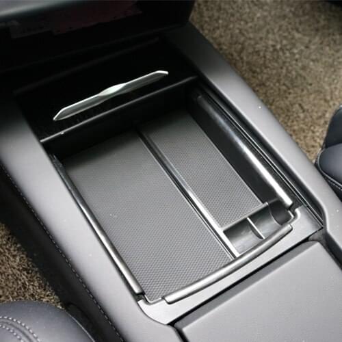 For Tesla Model X / Model S 2016 2017 2018 Interior Armrest Storage box Case Organizer 1 set Car styling Accessories