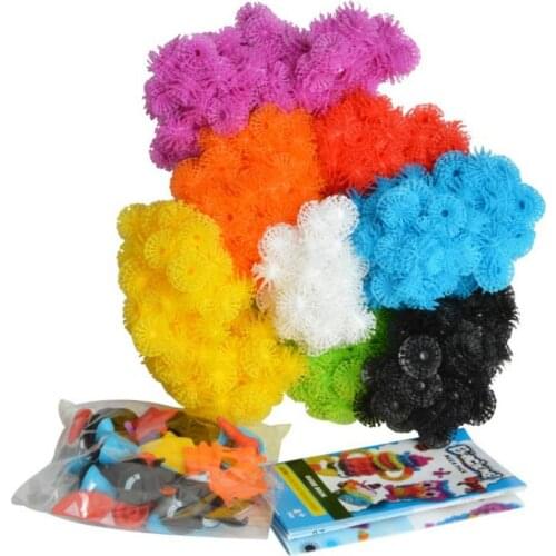 400pcs/Set Assemble Puzzle DIY Puff Ball Squeezed Ball Creative Variety Shape Creative Handmade Toys Puzzles For Children gifts