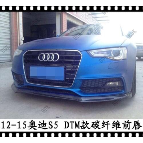Suitable for Trbt Audi S5 A5sline Modified Carbon Fiber Spoiler Chin Small Surround Head Lip Front Shovel 2013