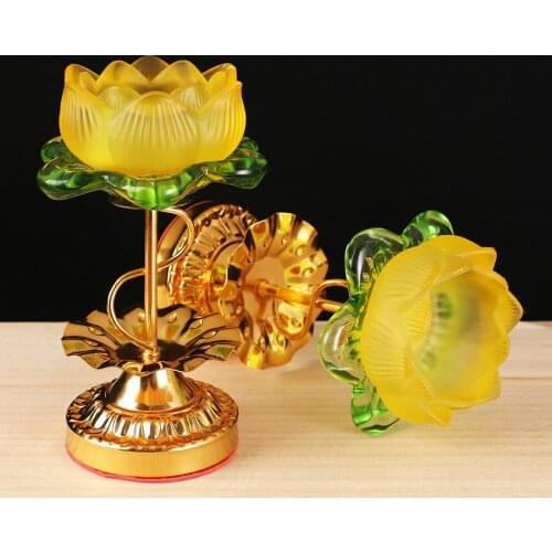 High-footed Lotus Ghee Lamp Holder For The Buddha Candle Holder Candlestick Butter Lamp Holder Buddhist Festival Decor LA281