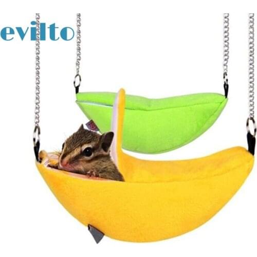 Pet Hanging Hammock Cage Banana Hamster Ferret Rabbit Cotton Sleep House Nest Small Animal Warm House Pet Supplies