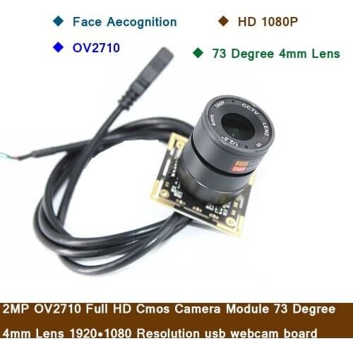 Face Aecognition 2MP OV2710 Full HD 1080P Cmos Camera Module 73 Degree 4mm Lens 1920*1080 Resolution usb webcam board