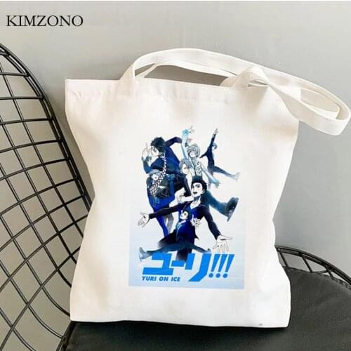 Yuri on Ice shopping bag eco shopping shopper bolsa bolso canvas bag cloth shoping sacolas