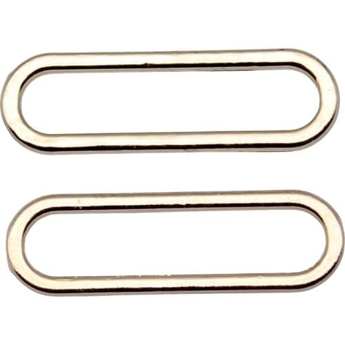 WYSIWYG 10pcs 6x20mm Elliptical Circle Charms Pendant DIY Metal Jewelry Making High Quality KC Gold Color Earring Making