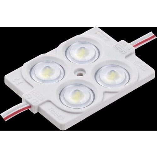 20pcs/lot 2835 4leds injection led module with lens 160 degree,DC12V,2.4W super brightness for Logo Letter Backlighting