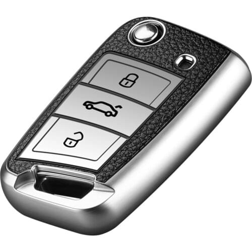 2021 New Soft TPU Car Key Case Cover For Volkswagen VW Golf 7 MK7 Tiguan mk2 for Skoda Octavia A7 Kodiaq 2017 2018 2019